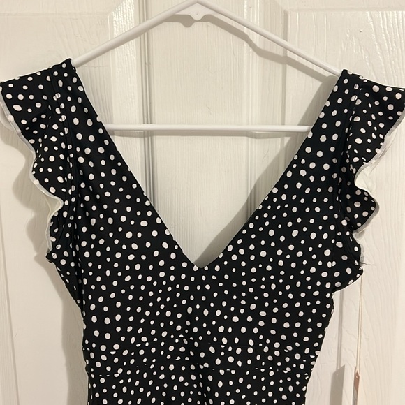 Summersalt Ruffle Backflip Polka Dot V Neck One Piece Swimsuit NWT Size 4 - Picture 7 of 11